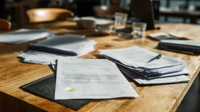 divorce documents on a desk