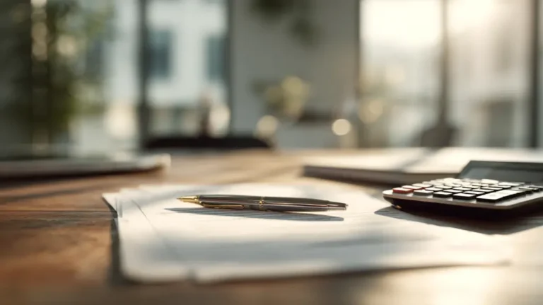 Calculator and documents symbolizing the costs of a contested divorce