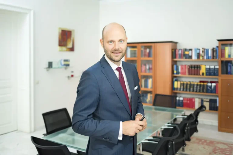 Divorce lawyer Mag. Michael Ibesich in his law office in 1080 Vienna